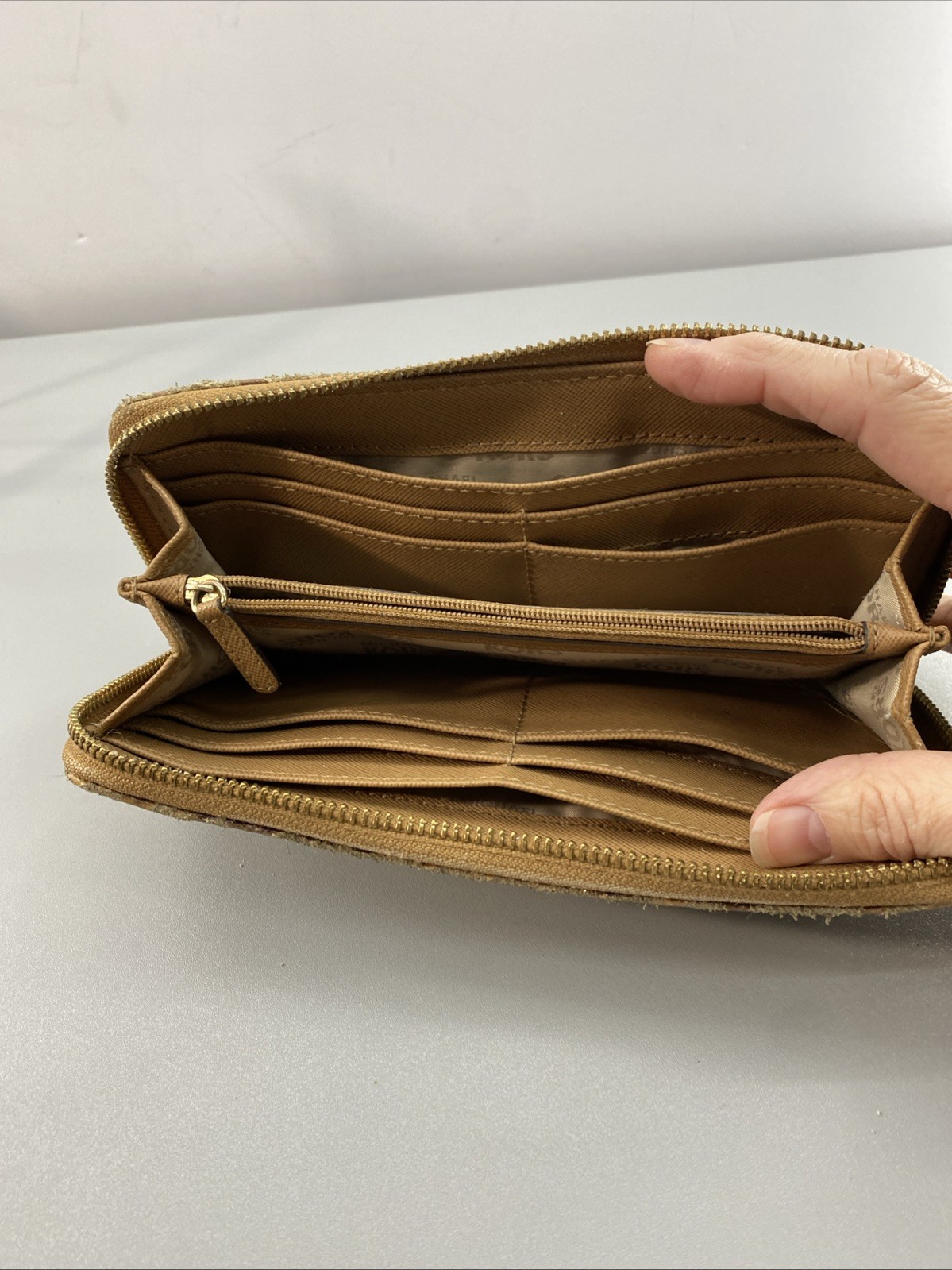 Michael Kors Wallet Zip Around Python Embossed BR… - image 7