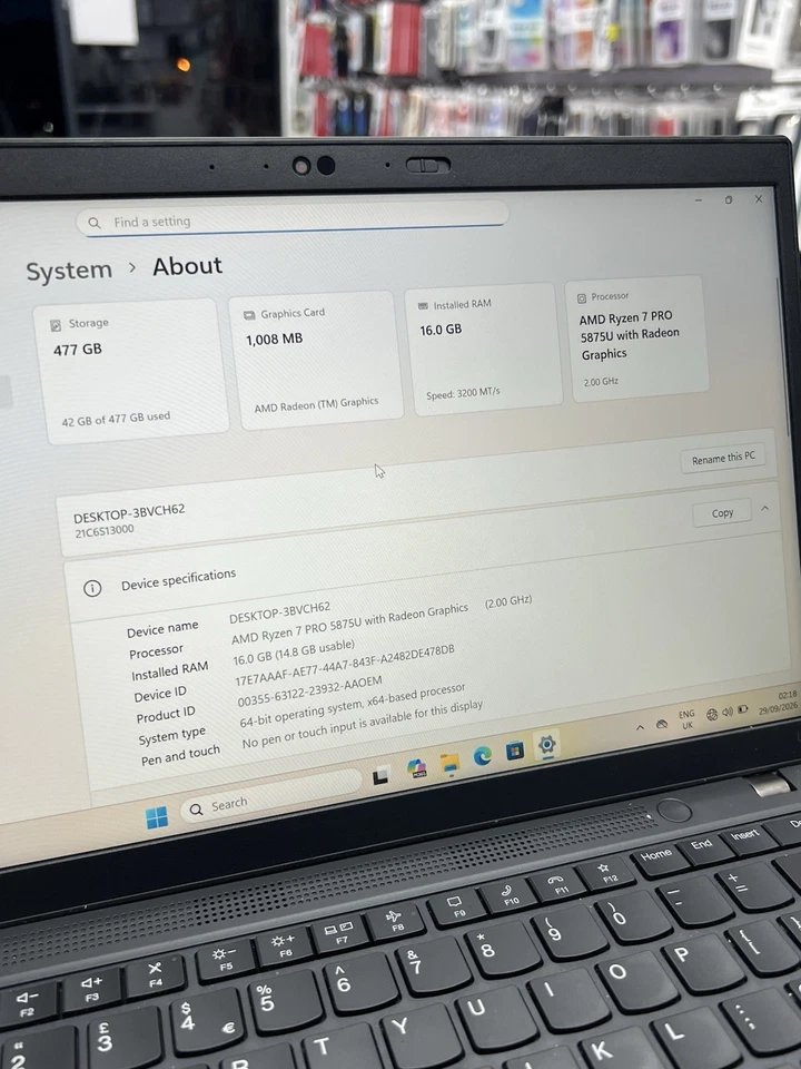 Lenovo ThinkPad L14 G3 · Ryzen 7 PRO 5875U · 16GB · 512GB, photo 3 of 5