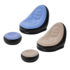 Inflatable Lounger Ottoman Sofa Couch Gaming Chair Footstool Air Seats Low Chair