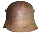 67cm German M16/17 helmet WW1 war damage casque Stahlhelm casco elmo 盔 1GM 1WK