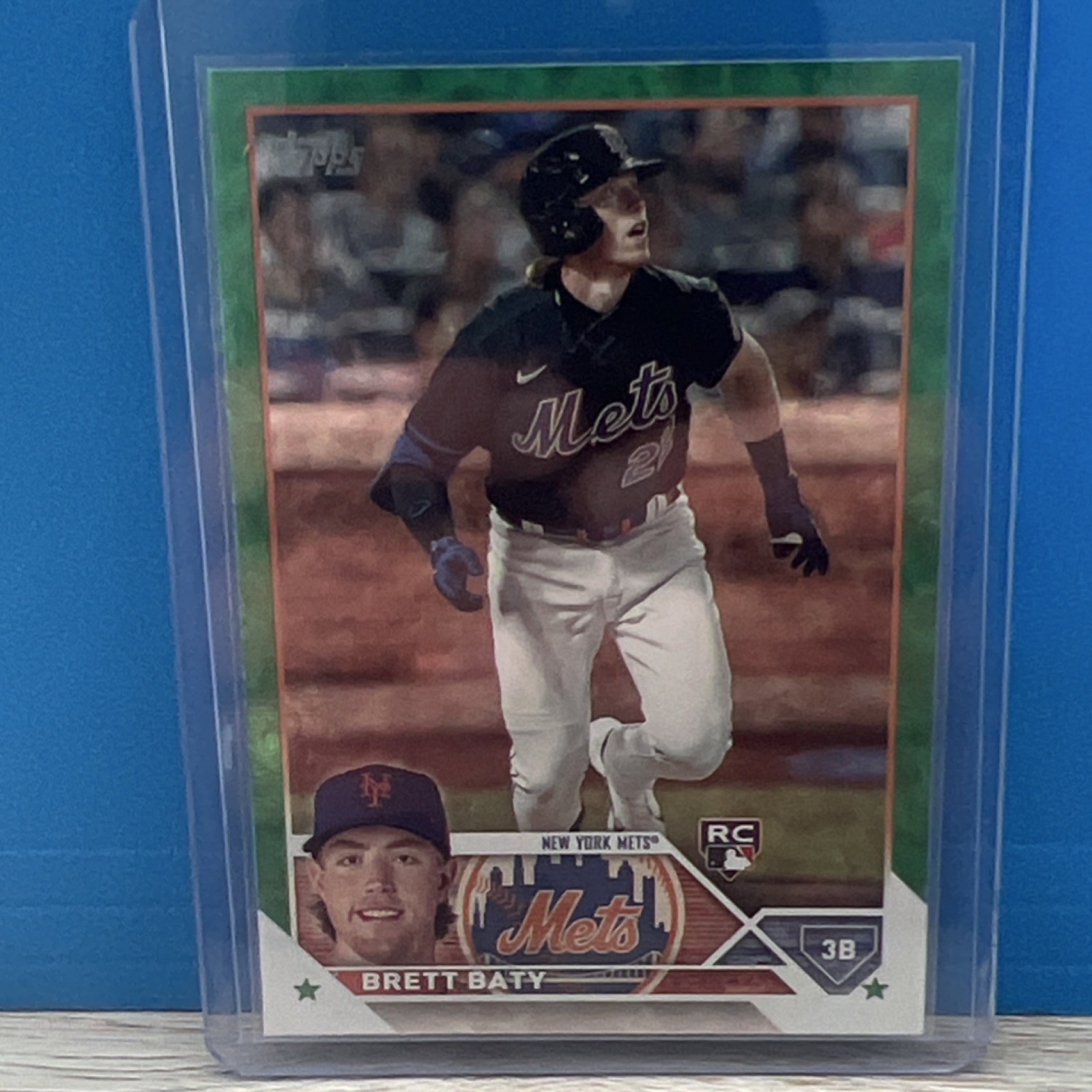 Topps 2023 Series 1 Brett Baty #89 Green Foil /499 RC New York Mets