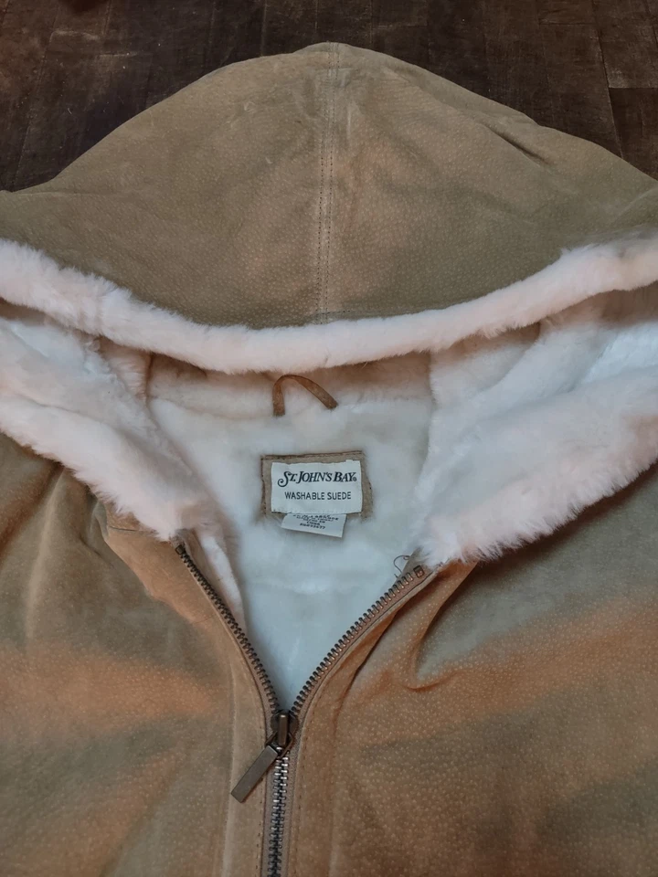 St. Johns Bay女式XL西装外套人造毛皮带帽 — 第 2/4 张图片