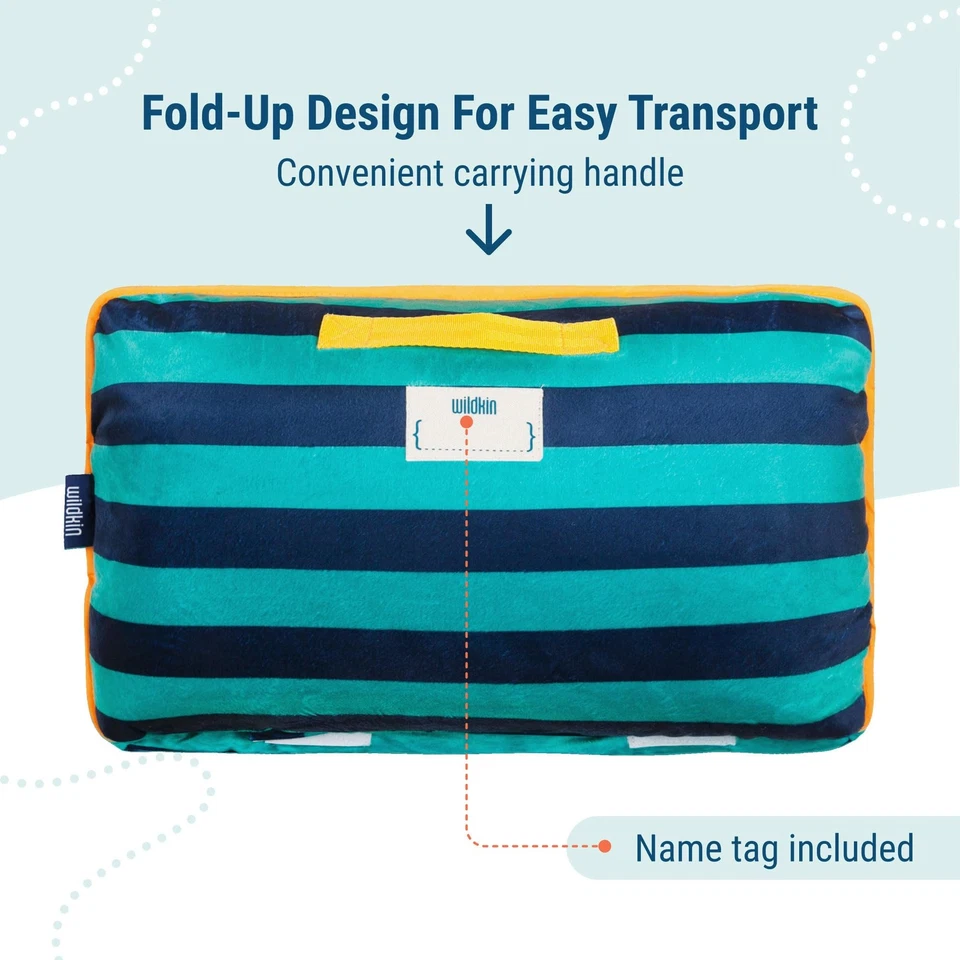 Alfombra de felpa para siesta para niños - suave, acogedora, conveniente para guardería y preescolar - azul St... Foto 4 de 4