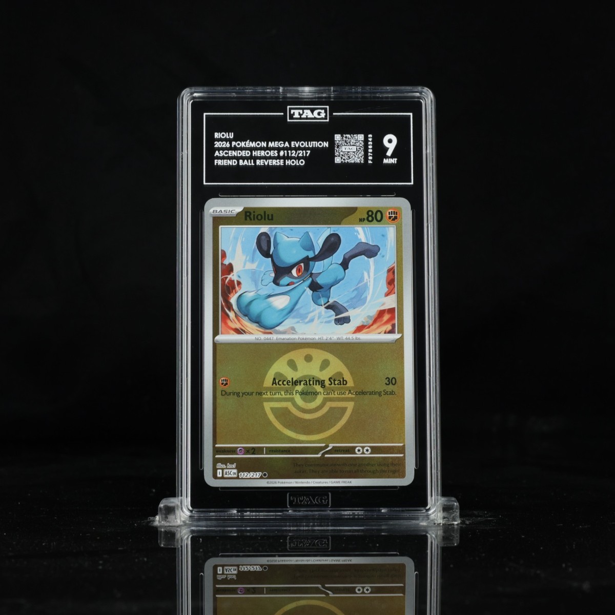RIOさま パズル Riolu (Friend Ball) 112/217 Me: Ascended Heroes Reverse Holo for