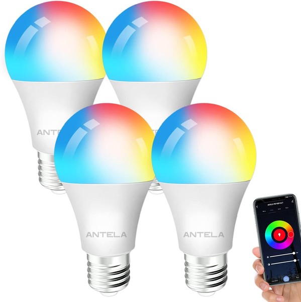 Antela Alexa GlüHbirne E27 RGB 2700K-6500K Warmweiß Kaltweiß Licht | Smart Wlan-image