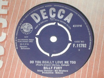 Billy Fury - Do You Really Love Me Too (Fool s Errand) (VINYL)