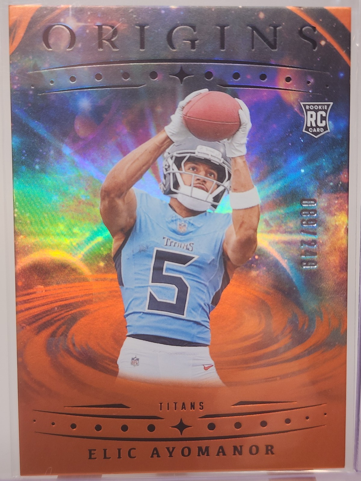 2025 Panini Origins #108 Elic Ayomanor Holo Orange #/249