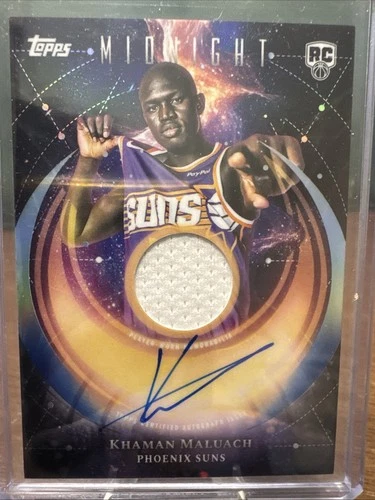 2025-26 Topps Midnight Khaman Maluach Rookie Jersey Auto RC Moon Beam #RJA-KM