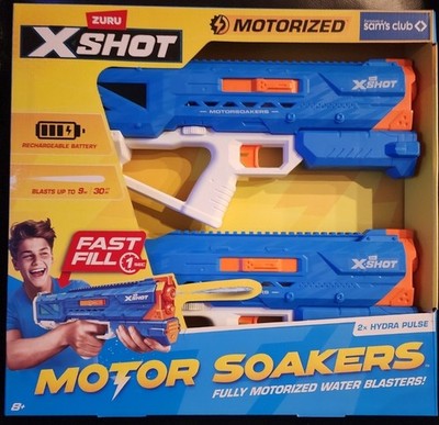 Zuru X-Shot Hydra Pulse 2-Pack Rechargeable Motorized Fast Fill Blasters  