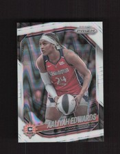 2025 Panini Prizm WNBA #94 Aaliyah Edwards White Seismic Prizms