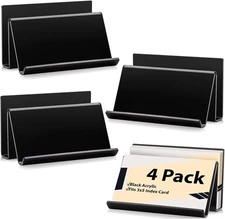 4 Pack 3x5 Index Card Display Holder Acrylic Cards Holder Stand Acrylic