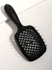 Black Detangling Hair Brush for Wet Dry Hair Anti Frizz Soft Bristles Pain-Free