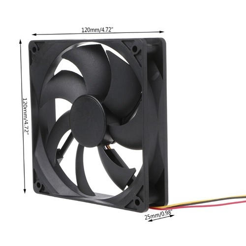 High Quality DC12v Fan Mini Fan 120mm Brushless Sleeve-bearing for Computer Case - Afbeelding 4 van 8