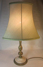 Table Lamp Small Brass on Copper Finely & Beautifully Cast Table Lamp c1950s