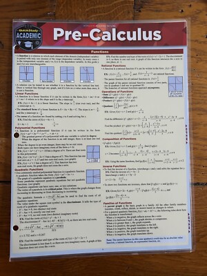 Pre-Calculus: a QuickStudy Laminated Reference Guide [QuickStudy Academic]