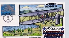 WWLF US COLLINS CACHET FDC CLASSIC AMERICAN AIRCRAFT  3142b  WRIGHT BROS MODEL B
