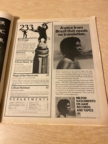 Rivista Rolling Stone numero 233 24 febbraio 1977 Boz Scaggs King Kong Bob Dylan vintage - Foto 2 di 3