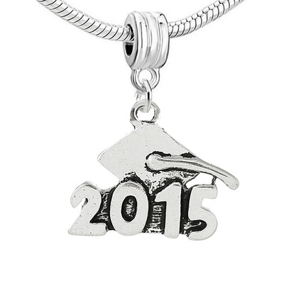 ''2015'' Charm Bead Spacer for Snake Chain Charm Bracelets