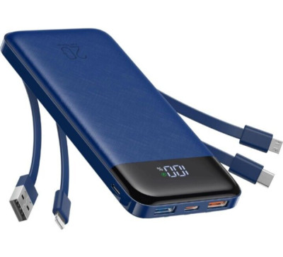 Power Bank Portable Charger 20000 mAh 20W Fast Charging For Smartphone Blue