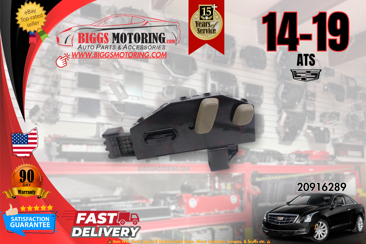 2014-2019 Cadillac ATS Front Driver Seat Adjustment Control Switch