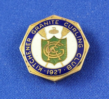Kitchener Granite Curling Club founded 1927 WATERLOO Ontario Canada Club Pin