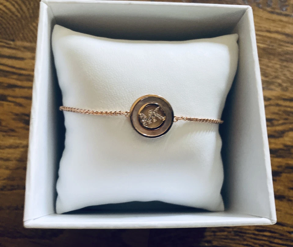 Michael Kors MKJX7763791 Brass Mother of Pearl Logo "MK" Slider Bracelet $95 - Изображение 3 из 4