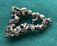 Vintage Brutalist Solid Brass Belt Buckle