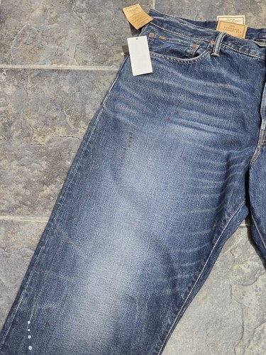 Polo Ralph Lauren Classic Fit Vintage Denim Jeans 40x32 paint buttonfly $268 - Picture 3 of 5