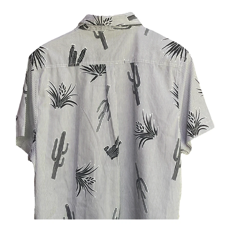 Sovereign Code Cactus Print Button Up Short Sleeve Shirt - XL - Image 4 of 4