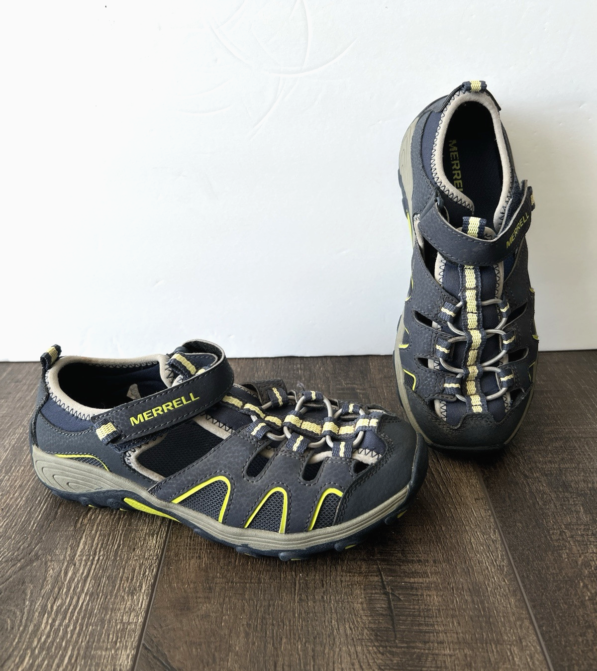Merrell Little Kid's Hydro H2O Hiker Jr Sandalo US 3M Navy Lime Scarpe da Acqua