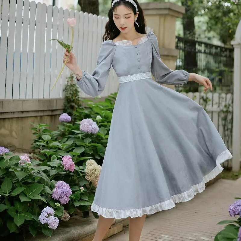 Wine Puff Sleeve Dress | Leemboodi