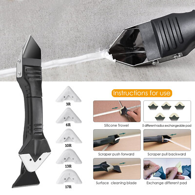 #ad 3 in 1 Silicone Remover Smoother Caulk Finisher Sealant Scraper Grout Tool set $6.93