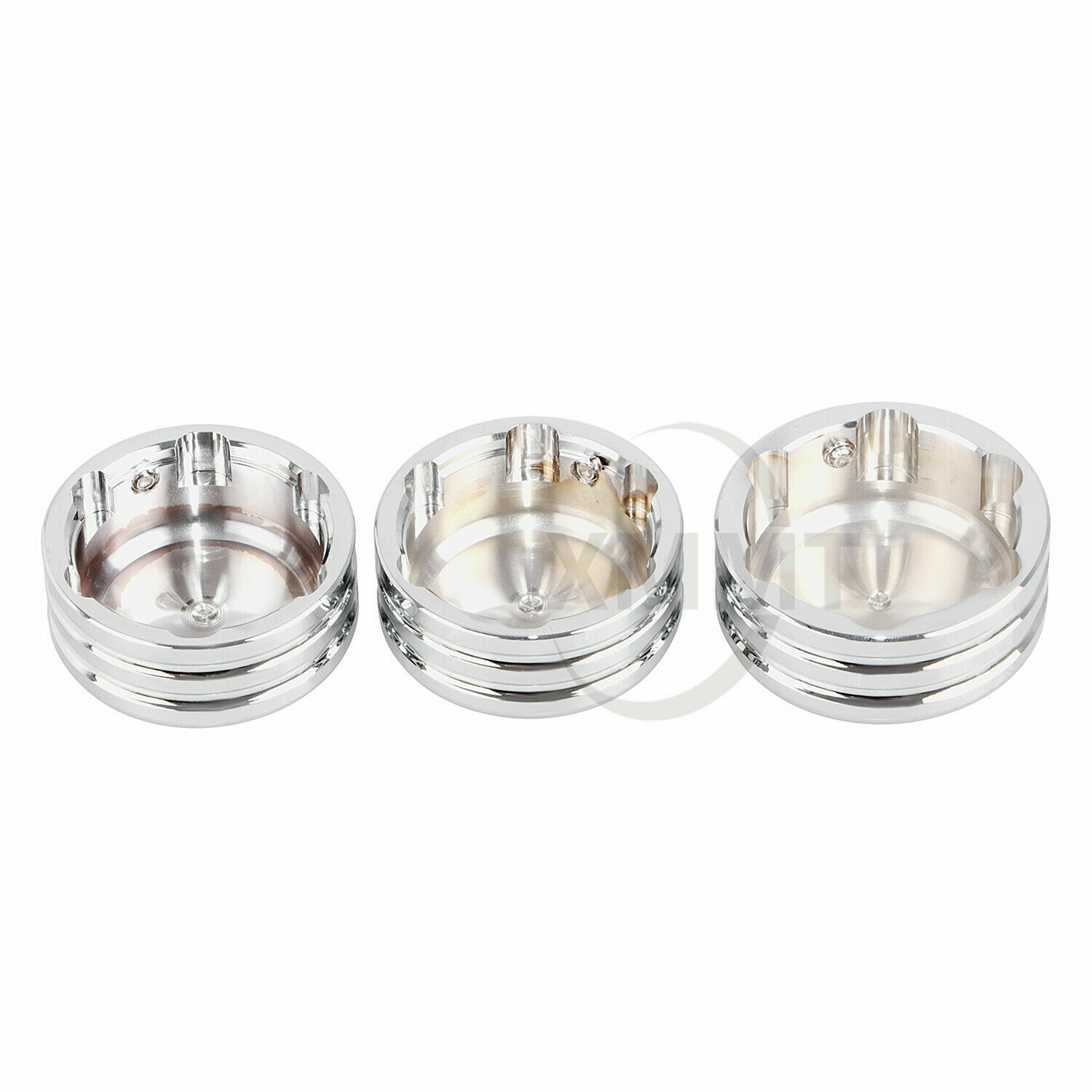 Chrome Upper Fork Stem Nut Covers For Harley Softail Deluxe FLSTN