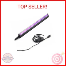 Led Black Light Bar, 10W 1ft USB Portable T5 UV Blacklight Tube Glow in The Dark