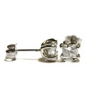 14k white gold 1.17ct SI3 I3 I Top Light Brown princess diamond U Prong earrings — photo 4