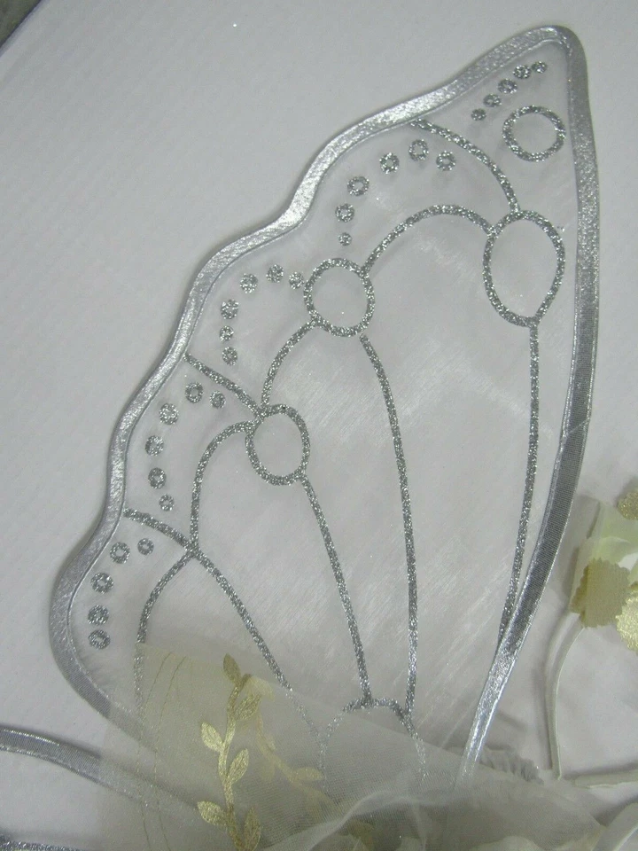 Disfraz de hada marfil Pottery Barn para niños Monique Lhuillier alas plateadas 4-6 años #144 Foto 3 de 4