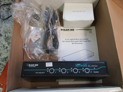 NUEVO CAJA NEGRA INTERRUPTOR 4 PUERTOS SERIE EC KV9204A - Imagen 1 de 5