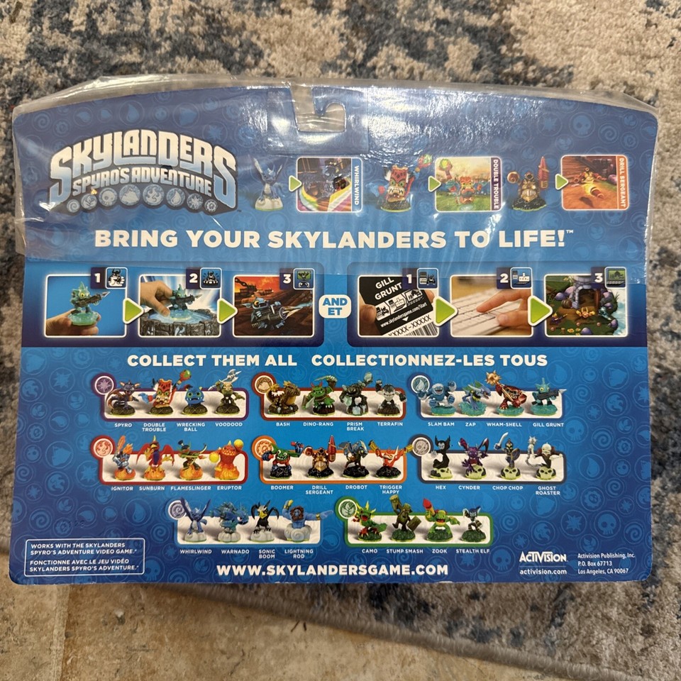 Pack De 3 Figurines Skylanders Spyro's Adventure - Drobot, Flameslinger, Stump Smash Neuf OOP