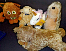 5 Kuscheltiere Konvolut ALTHANS IGEL MISFITS KIWI, SUNKIT EINHORN; I.STANGER BÄR