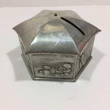 Royal Selangor Pewter Rainy Day Coin Box Bank Teddy Bears Picnic Gift Collection