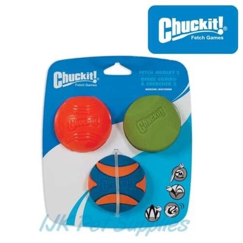 Chuckit! Fetch Medley medium 3 pack Dog Toy - Image 2 of 3