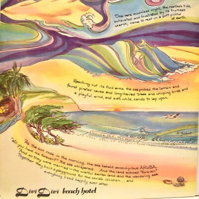 1990s Divi Divi Beach Hotel Restaurant Menu Alhambra Casino Oranjestad Aruba