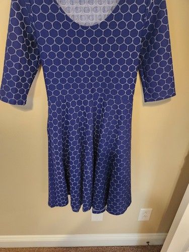 Leota Women Casual Dress Blue Size Medium Fit And Flare - Picture 2 of 9