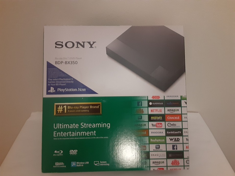 Sony BDPBX350 Streaming Bluray Player HDMI WiFi LAN With OEM Remote
