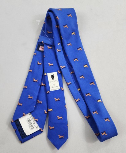 Vineyard Vines tie boys blue wave silk 3T001253-1422-49 hot dog USA made $49 kid - Picture 3 of 8