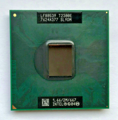 Intel Core Duo T2300E SL9DM Mobile - 1.66GHz / 2M / 667MHz - Socket PBGA479 #254