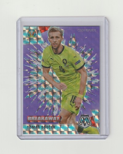 2021 Panini Mosaic UEFA Euro Tomas Soucek Breakaway Purple Fluorescent 24/70