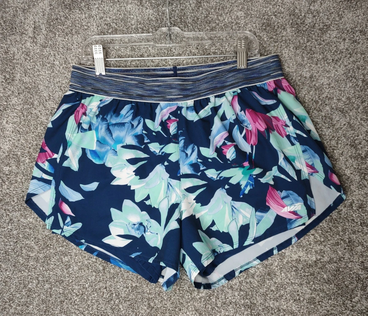 AVIA Running Shorts Womens Medium 8 10 Floral Athletic Lined