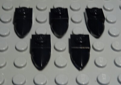 Lego Plate with Tip Tooth 1x1 Black 5 Pieces