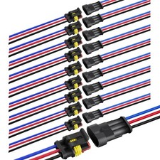 Nilight 3Pin Electrical Wire Connectors Male and Female Plug Socket Disconnect